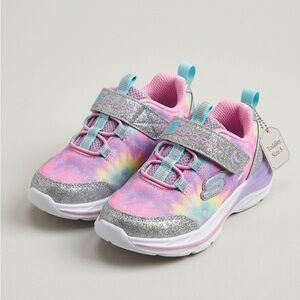 Skechers Kids Pastel Tie-Dye Pink & Silver Glitter Sneakers